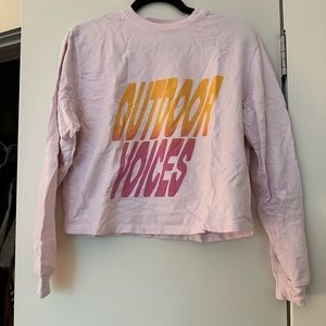 Outdoor voices branded cotton sweater